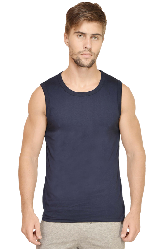 Plain color sleeveless round neck tshirt