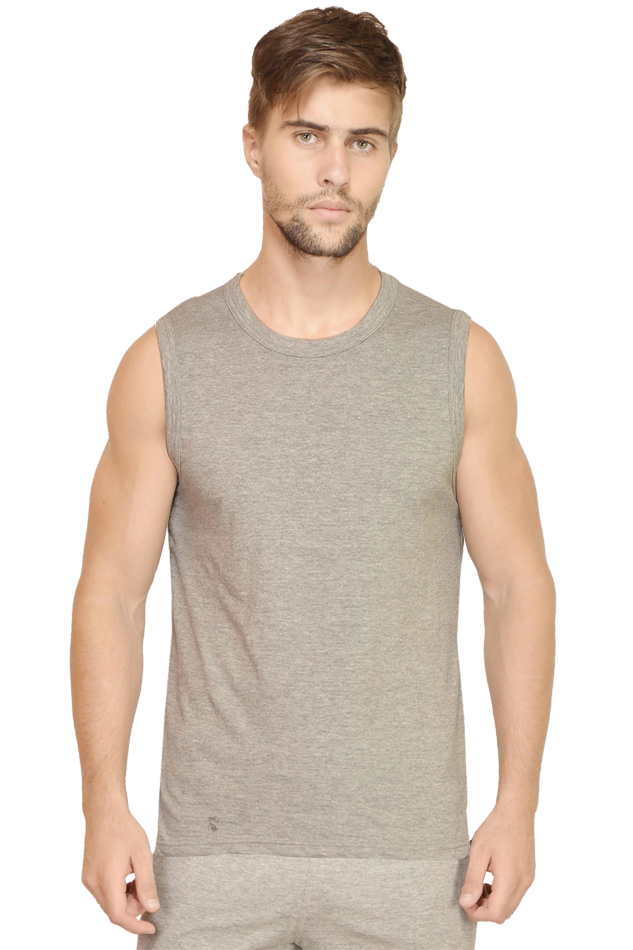 Plain color sleeveless round neck tshirt