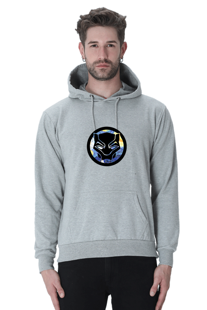 Van Gogh Black panther front back printed hoodie