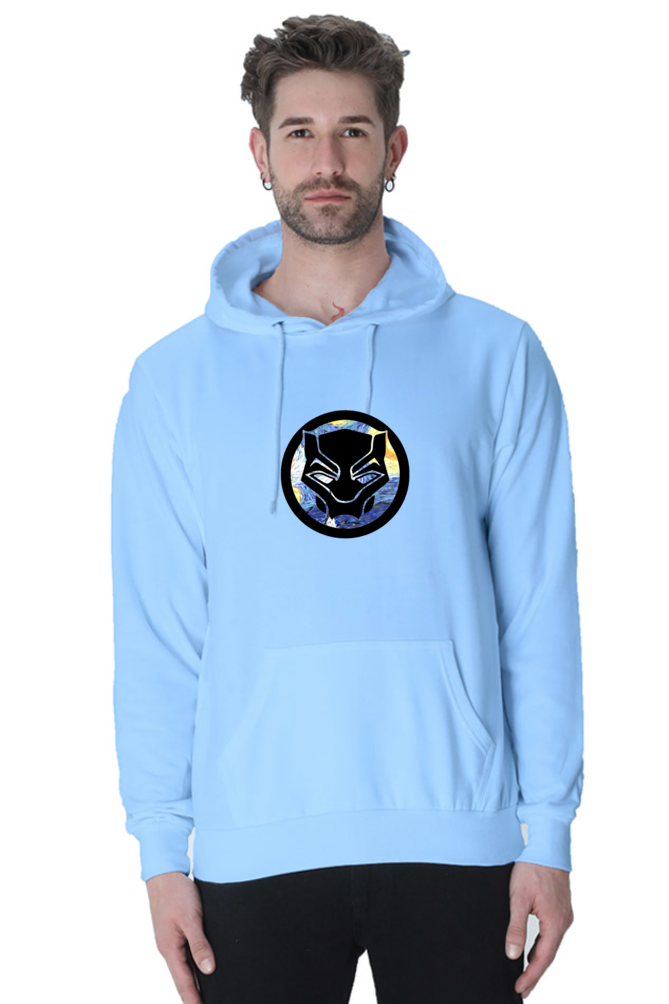 Van Gogh Black panther front back printed hoodie