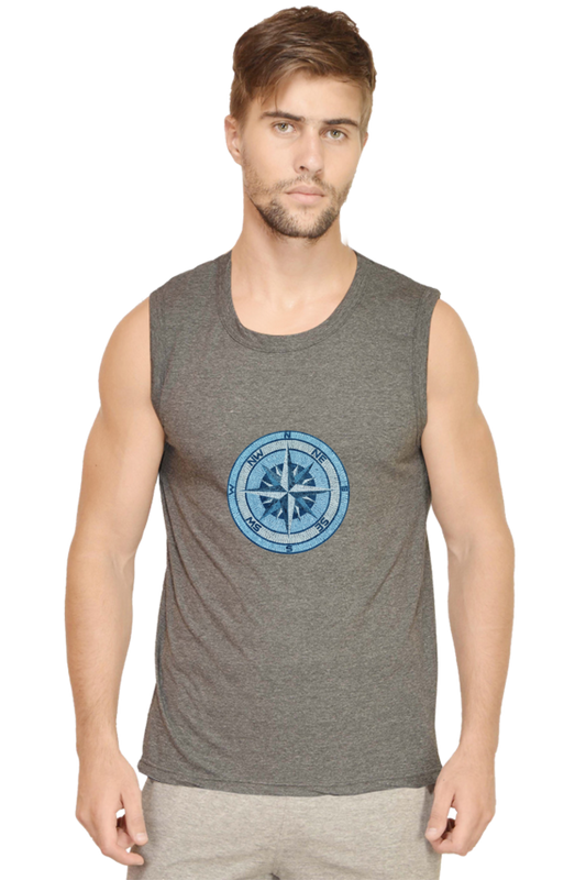 Compass Round Neck Sleeveless