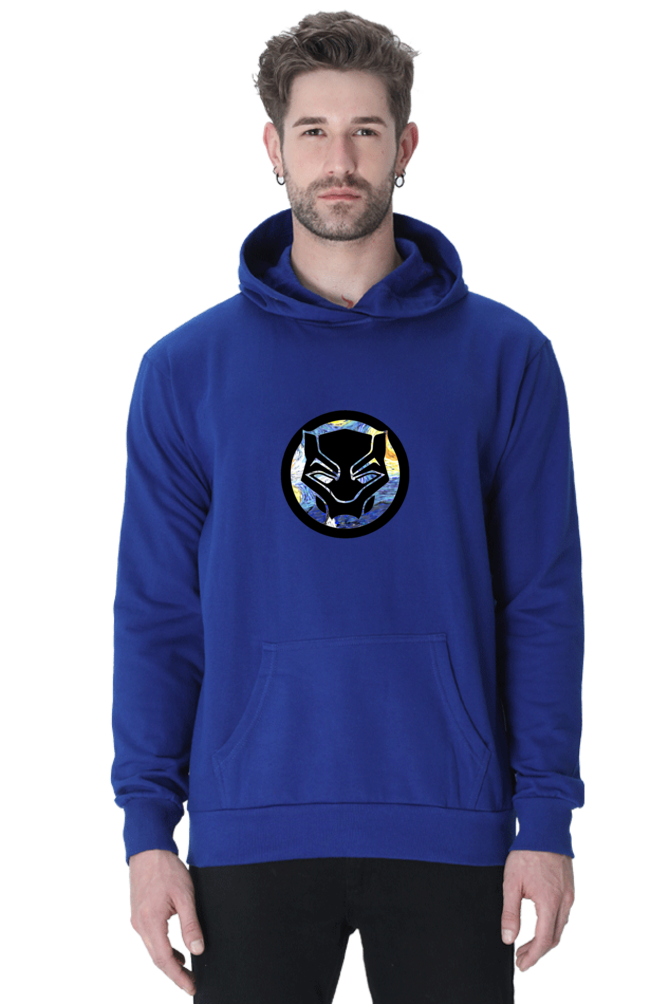 Van Gogh Black panther front back printed hoodie