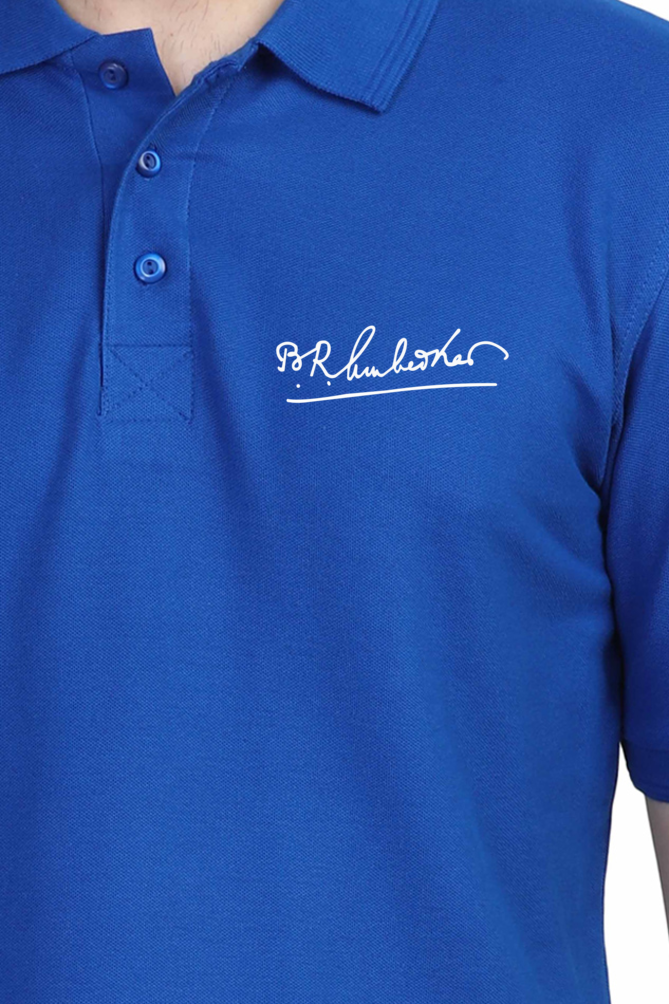 Dr. Ambedkar signature polo tshirt