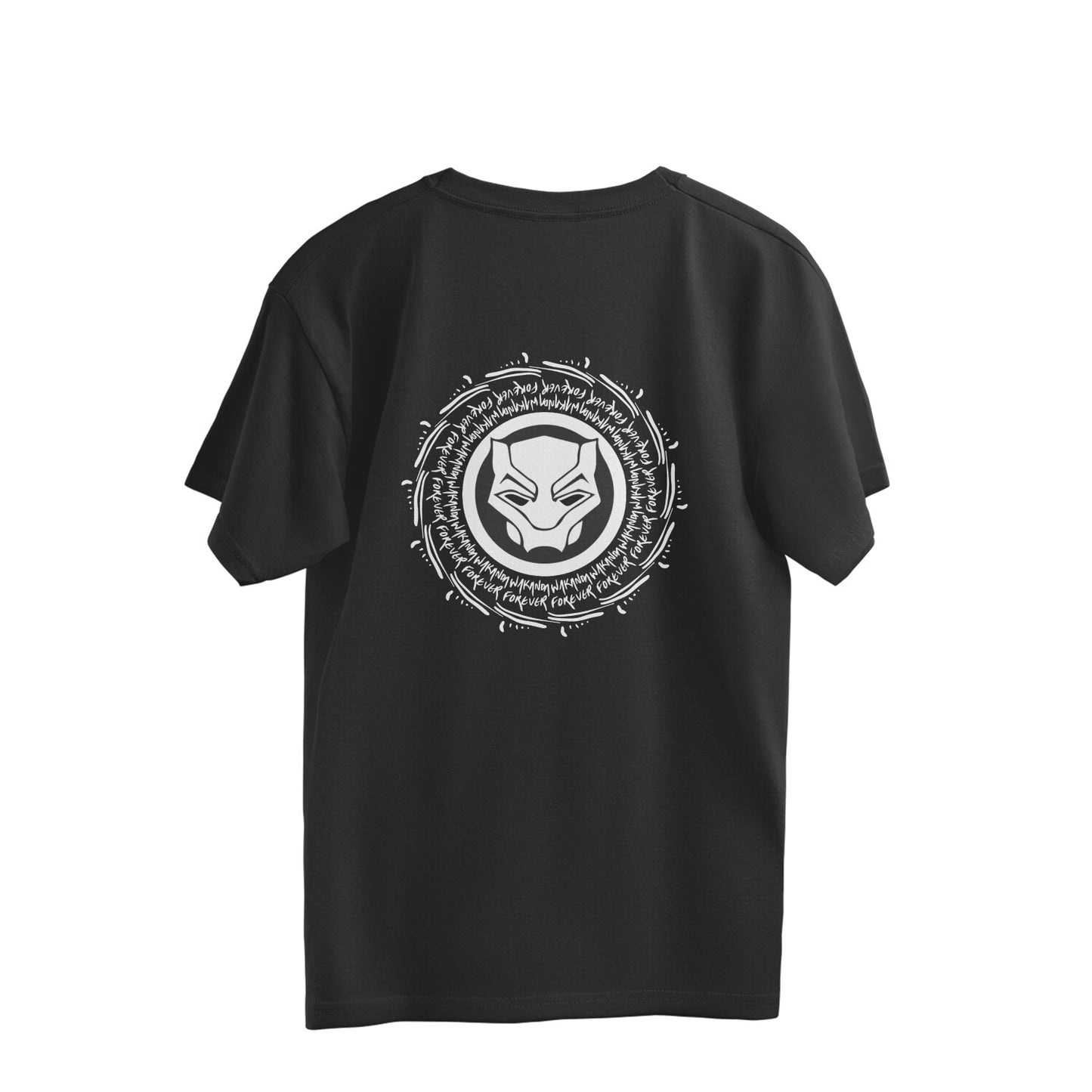 Wakanda forever Black Panther oversized front-back
