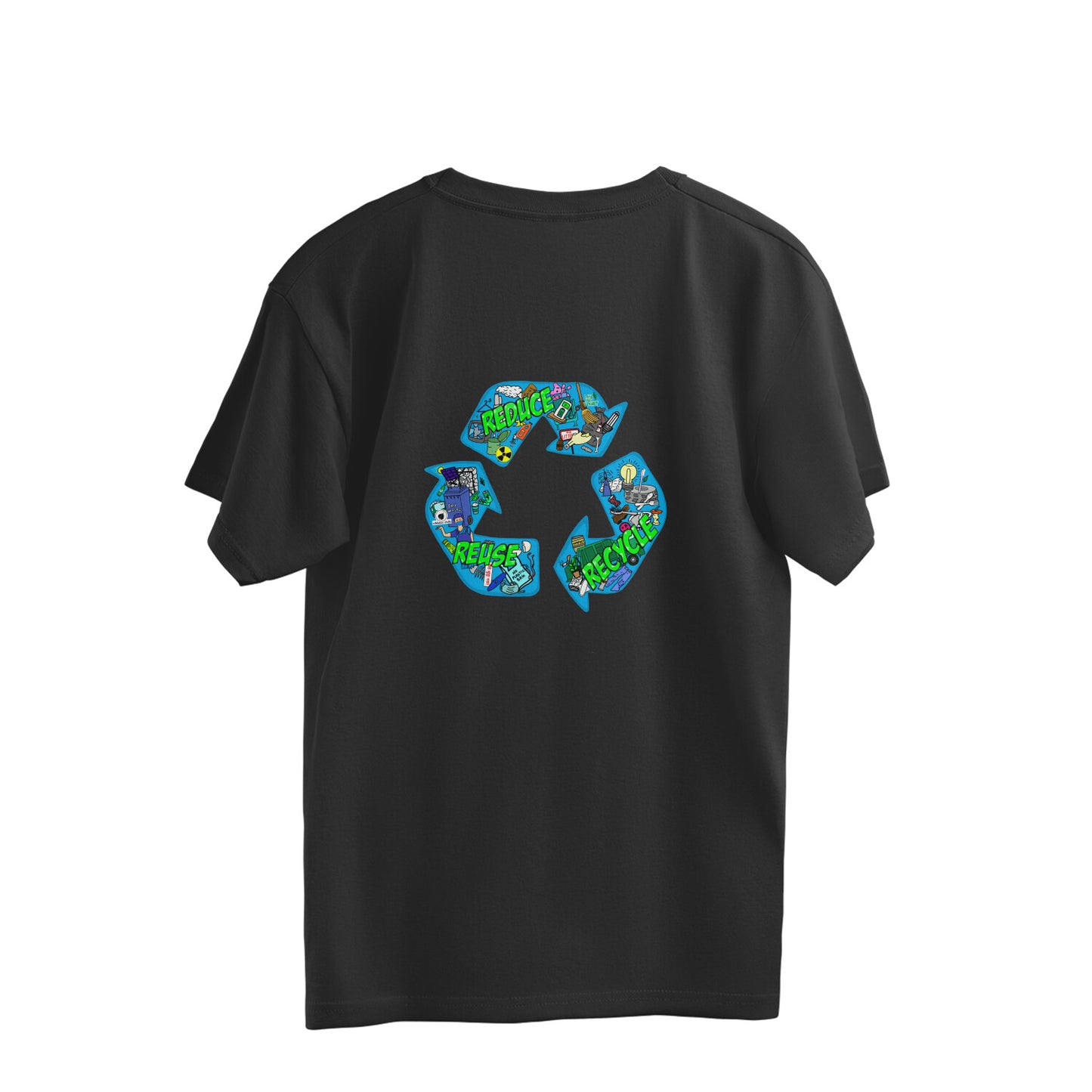 3R Recycle front back Oversized T-shirt